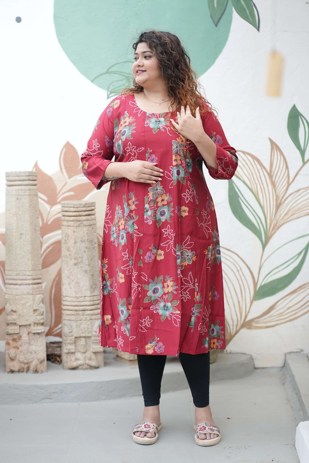 Roselle Floral Kurti